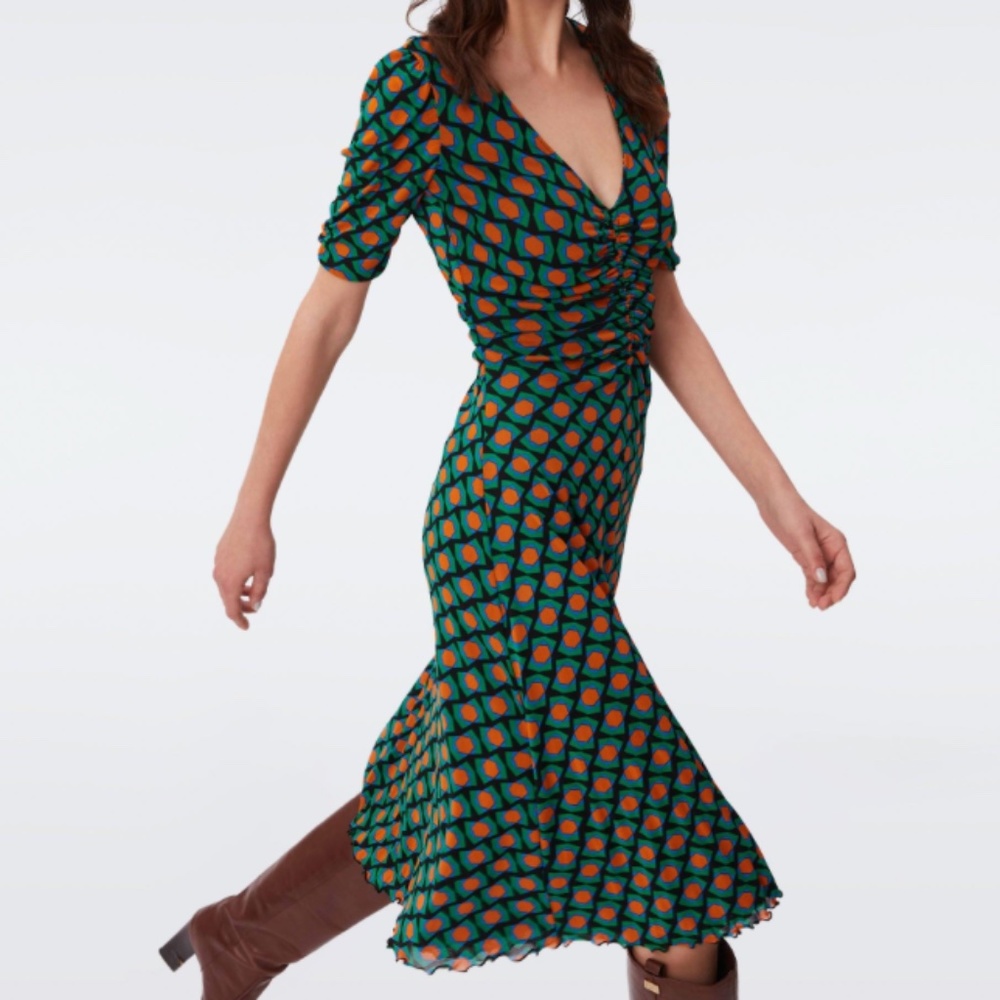 Diane Von Furstenberg Reversible Koren Mesh Dress XL
